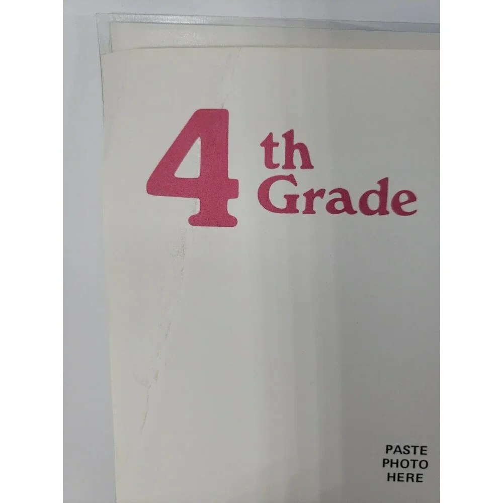 School Years Memory Album Vintage 1978 Unused No Writing Spiral Bound Pockets
